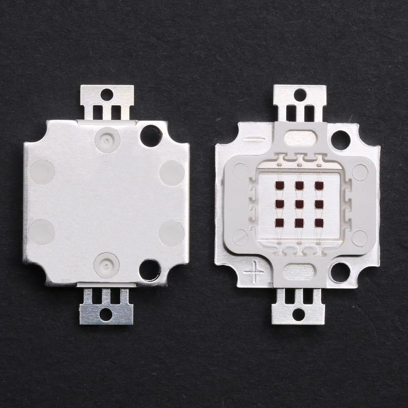 LEDGUHON 1Pcs 940nm 10W IR High Power LED Chip Infrared COB Module Light Emitter Diode Component for Infrared Transmitter (IR 940-945nm/DC 4-4.5V/1050mA/42mil chip) - Image 2
